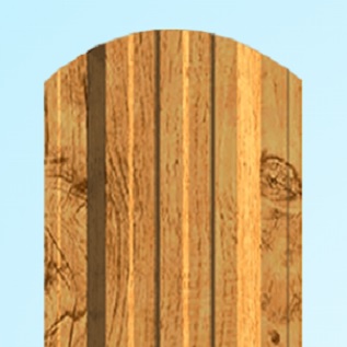 Штакетник СТК STYLE фигурный верх - имитация дерева