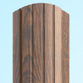 Штакетник СТК MODERN фигурный верх - имитация дерева