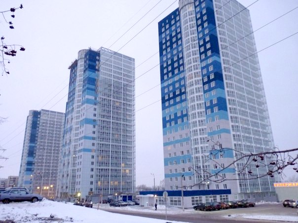 Устройство вентилируемого фасада с утеплением и облицовкой фиброцементными плитами на жилых 25-этажных домах