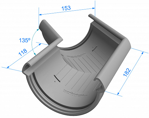 Угловой элемент желоба 135 градусов Döcke LUX