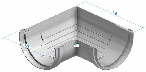 Угол желоба 90 градусов Döcke Standart