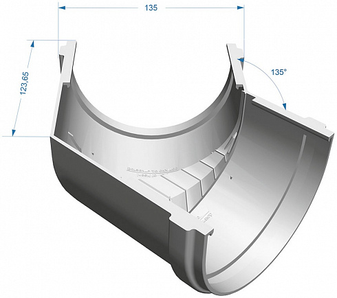 Угол желоба 135 градусов Döcke Premium