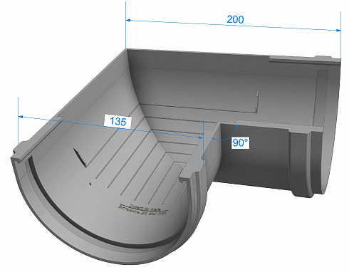 Угол желоба 90 градусов Döcke Premium