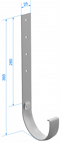 Держатель желоба металлический 300 мм Döcke Premium