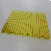 Сотовый поликарбонат желтый толщиной 4мм - 16мм
